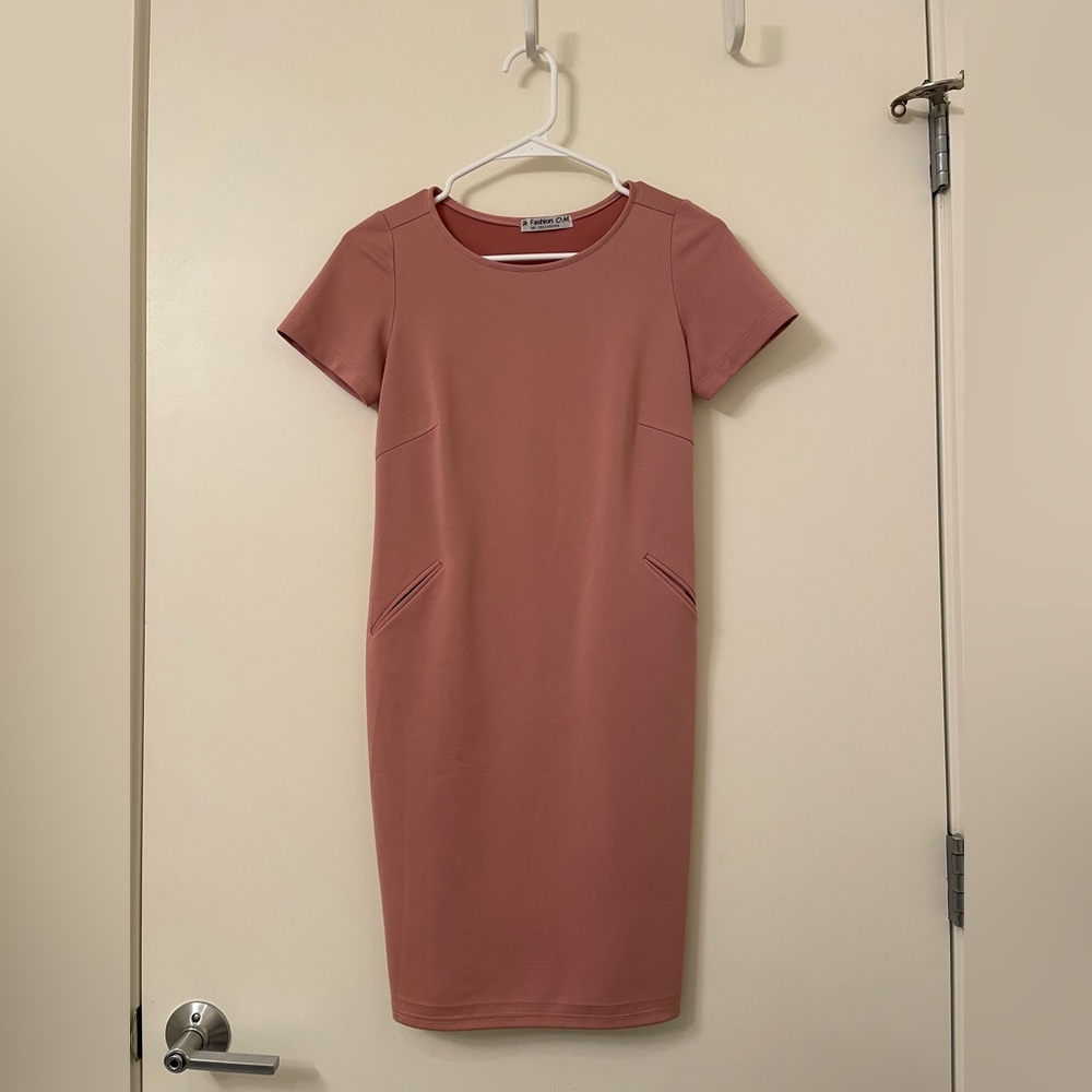 Pink t shirt dress